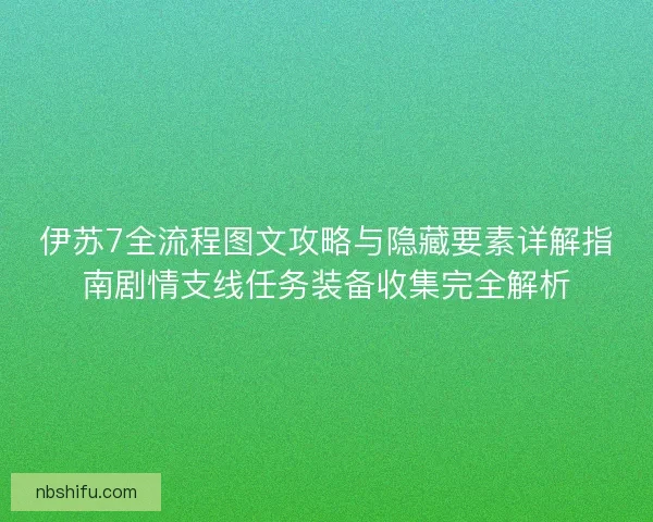 伊苏7全流程图文攻略与隐藏要素详解指南剧情支线任务装备收集完全解析